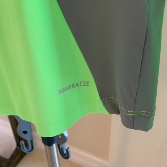 Annika Cutter & Buck Green/White/Gray Golf Top sz S/P - Picture 2 of 5